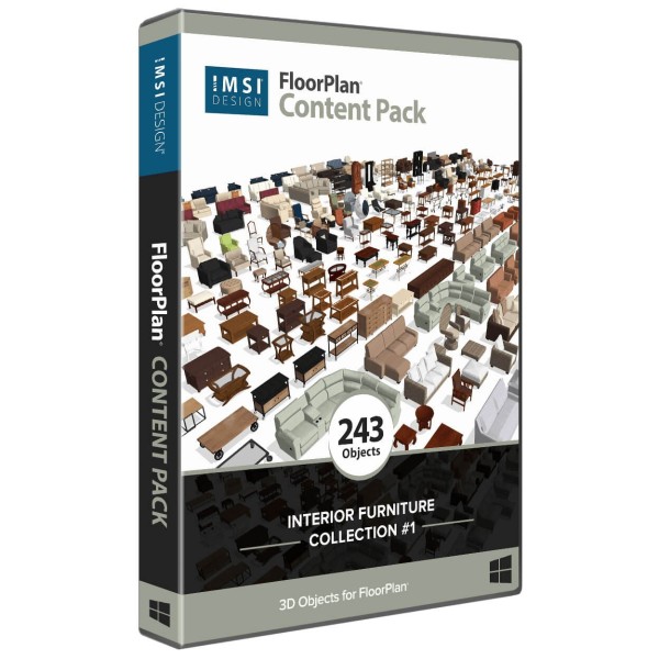 FloorPlan Content Pack - Interior Furniture Collection 1