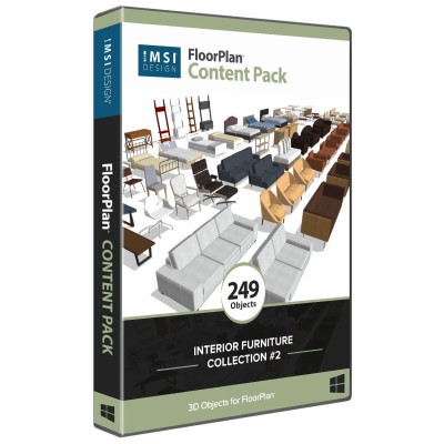 Pack Mobilier Intérieur Collection 2 – Ajouts élégants pour le design résidentiel FloorPlan