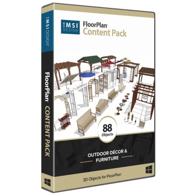 Pack Déco & Mobilier Extérieur – Enrichissez votre bibliothèque FloorPlan avec des extérieurs élégants