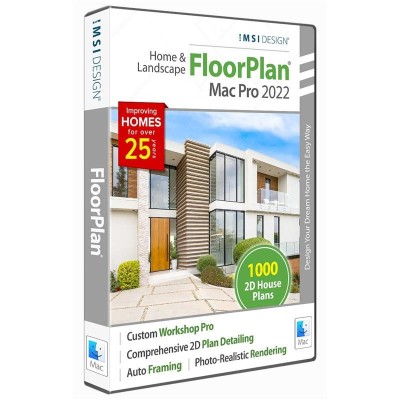 FloorPlan 2022 pour Mac | Logiciel de design résidentiel et paysager