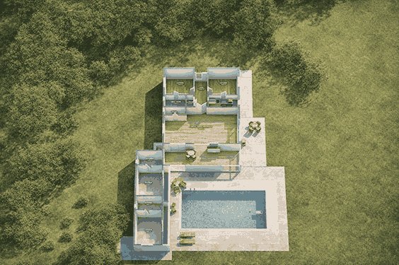 3D top-down view