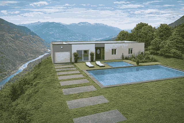 Mountain valley residence