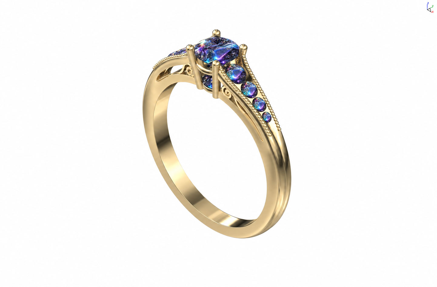 Futuristic gem rendered concept
