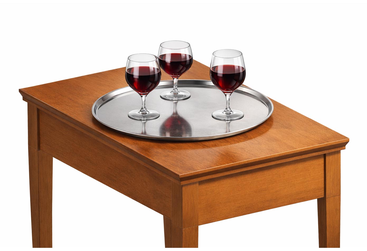 Glass on platter rendered concept