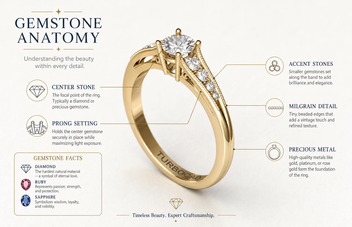 Jewelry infogram rendered concept