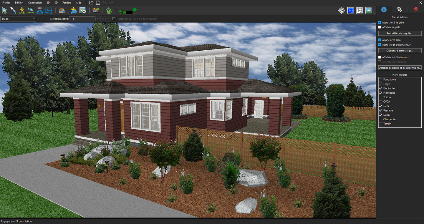 Vue 3D d'un espace de rêve élégant préparé pour le rendu de référence avec Home Design Copilot