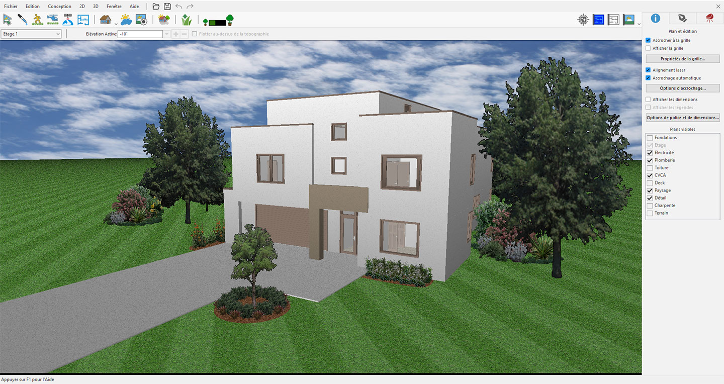 Ouverture d'un projet existant ou d'un projet exemple dans l'application Home Design