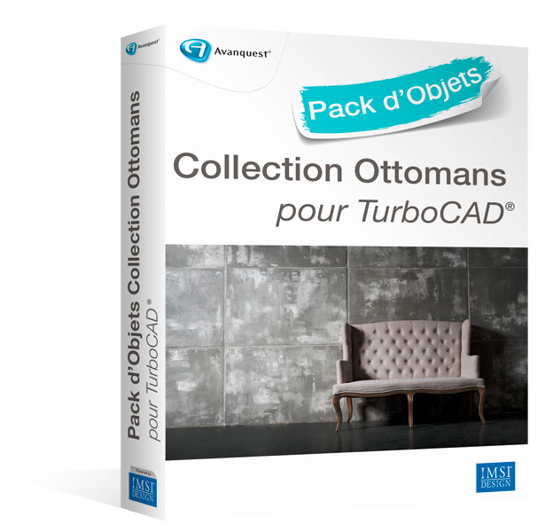 Pack d’objets 3D pour TurboCAD : Ottomans