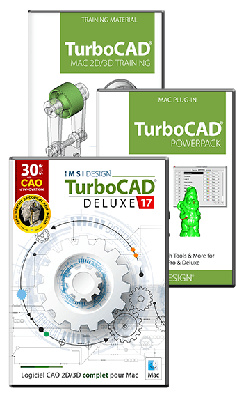 TurboCAD® Mac 17 Deluxe 2D/3D & PowerPack Bundle